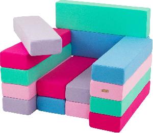 Bekijk leuke cadeautip : Foam blokken kinderen - 15 delig - XXL bouwblokken - wit,...